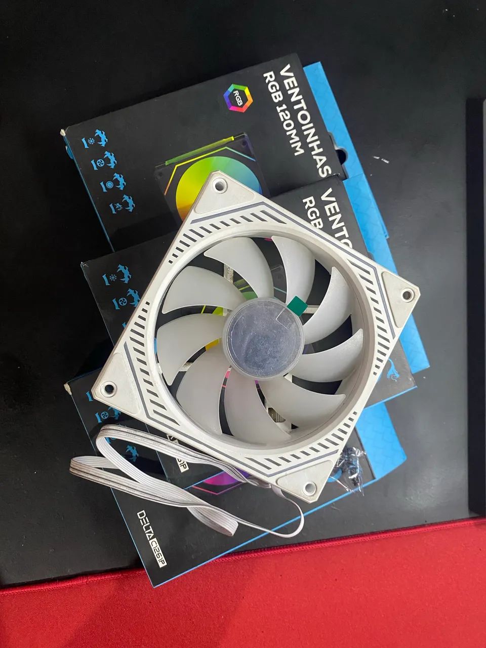 Fans rgb com fundo infinito brancas de 6pinos