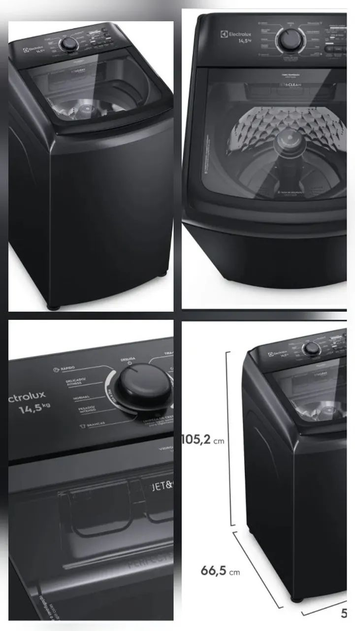 Lavadora Electrolux 14,5 Preta 