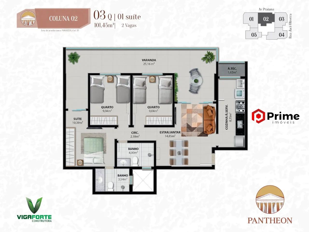 APARTAMENTO - 3 dormitórios - PRAIA DO MORRO - GUARAPARI - Foto 2