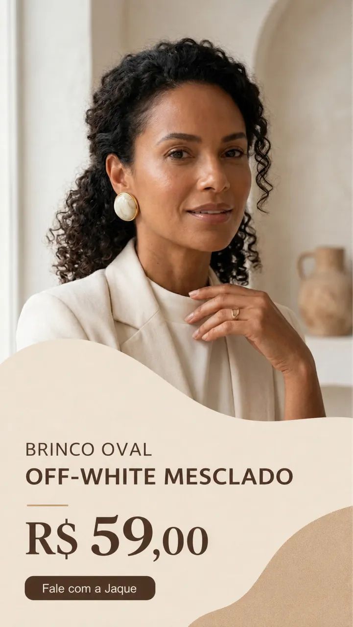Brinco Oval Mesclado 