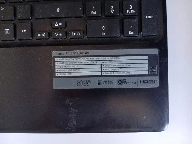 NOTEBOOK ACER Aspire E1-572 i5 SSD TELA 15 POL. - Foto 5