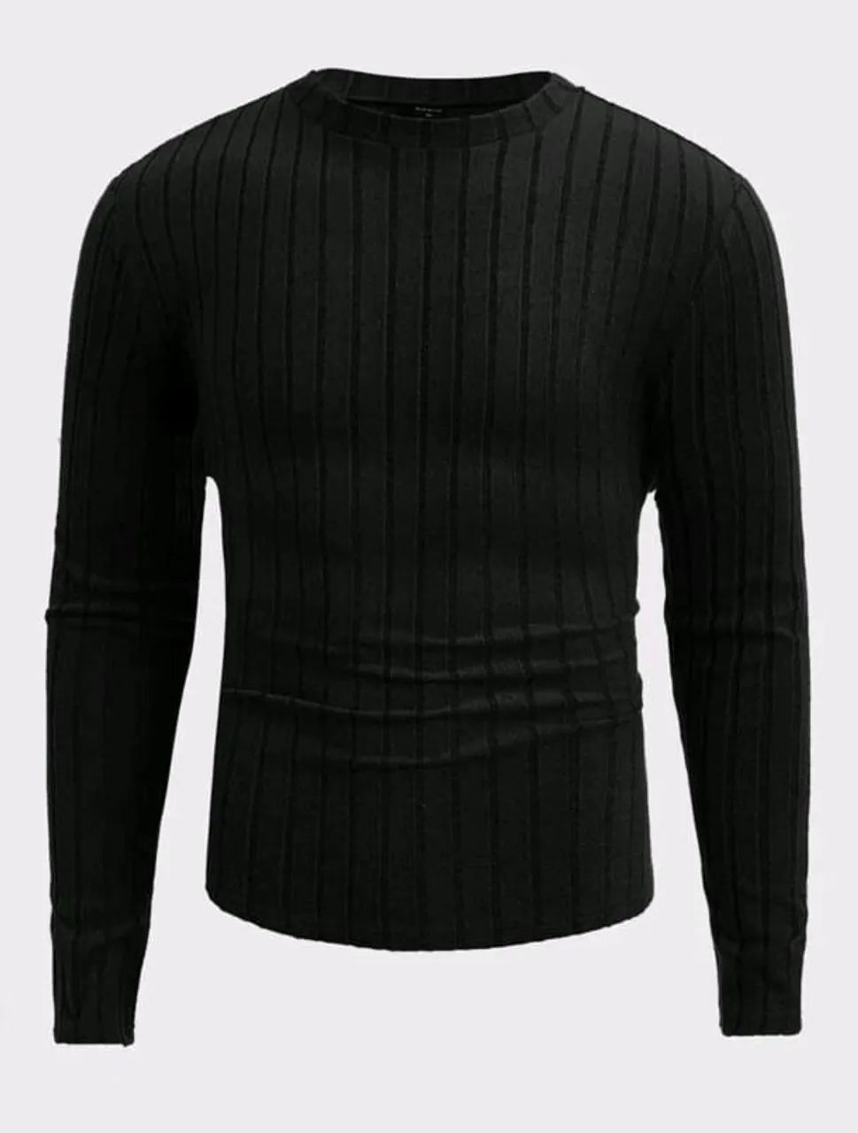 Camiseta com Nervuras Preto Manfinity - Foto 4