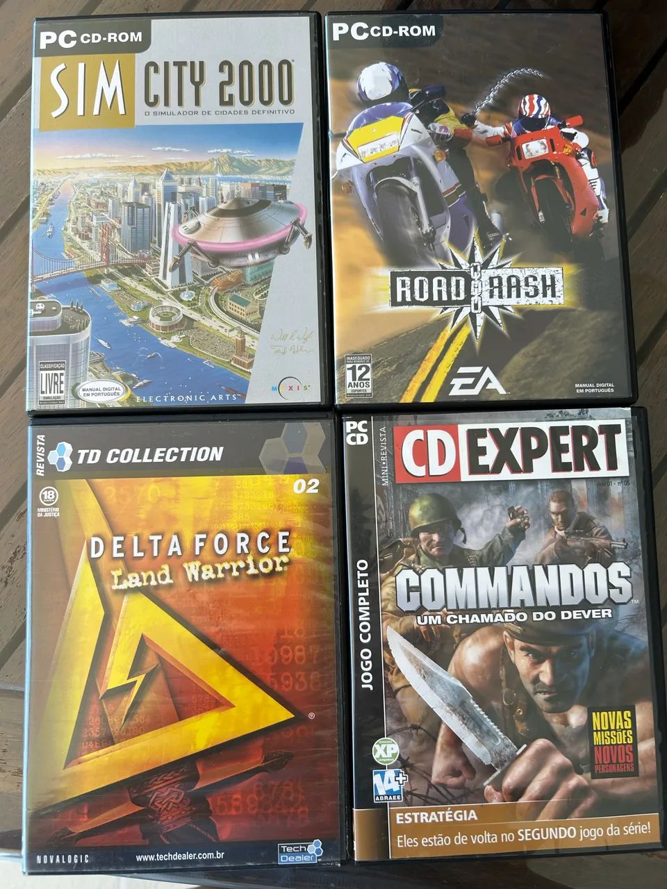 Kit 4 CDs Jogos para PC