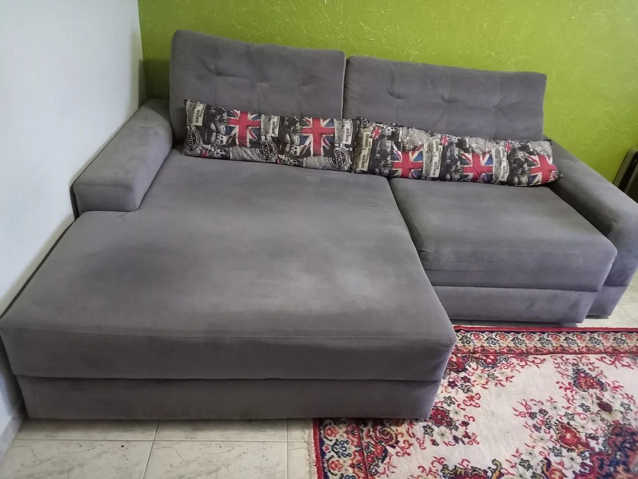 Sofá Retrátil com Chaise Attraktiva