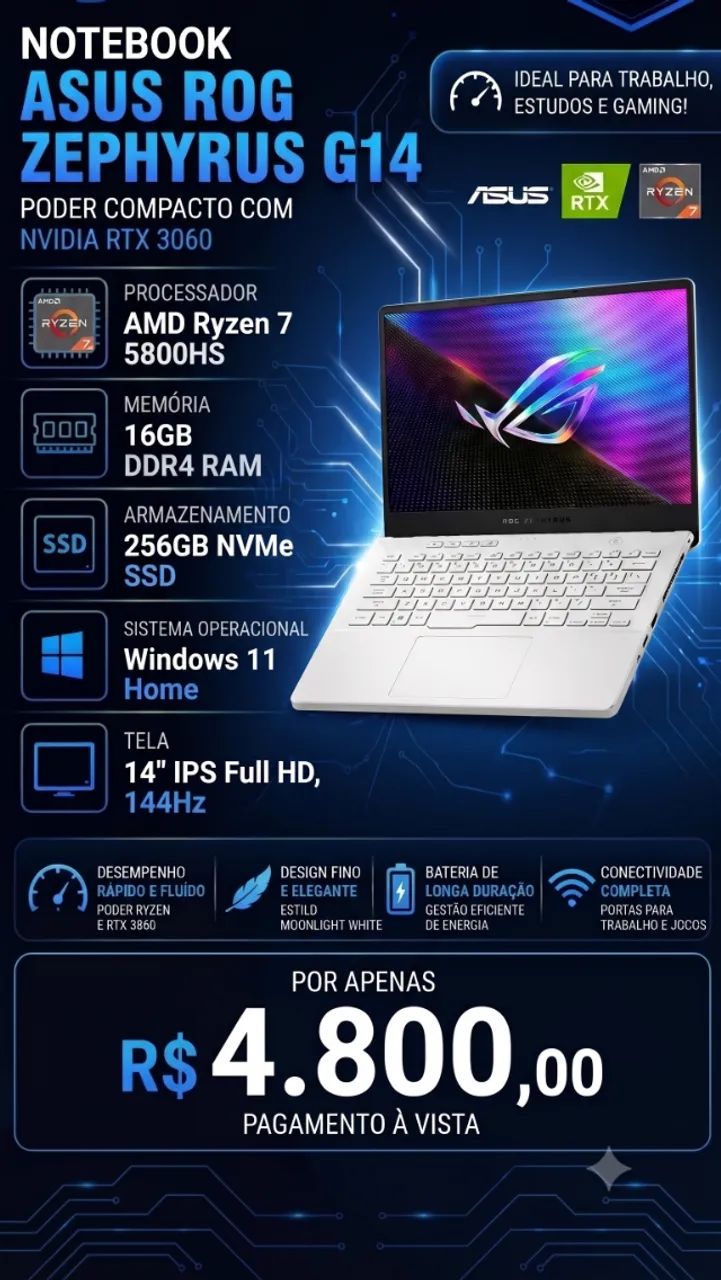 Vendo Asus Zephyrus G14