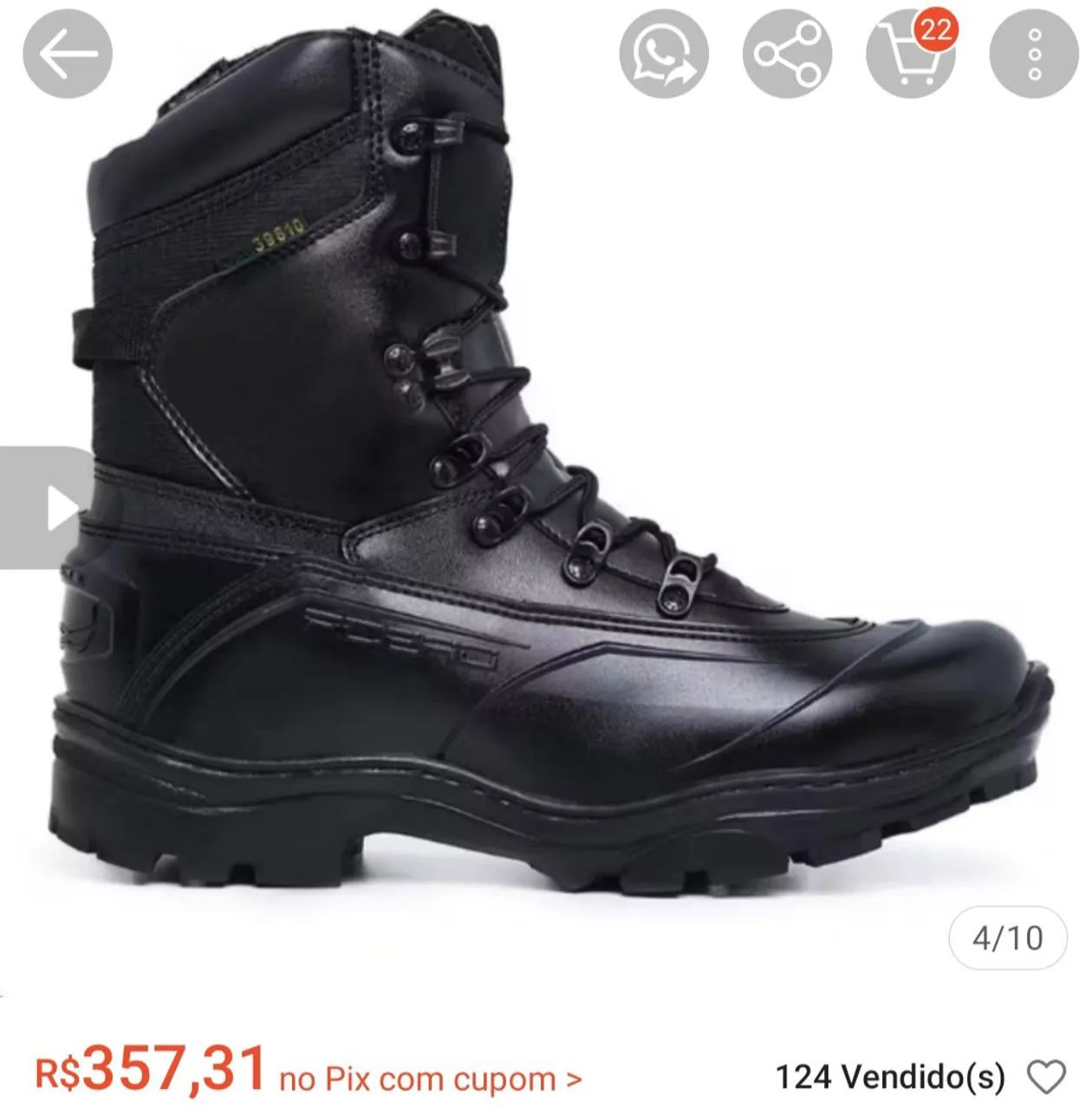 Coturno militar 