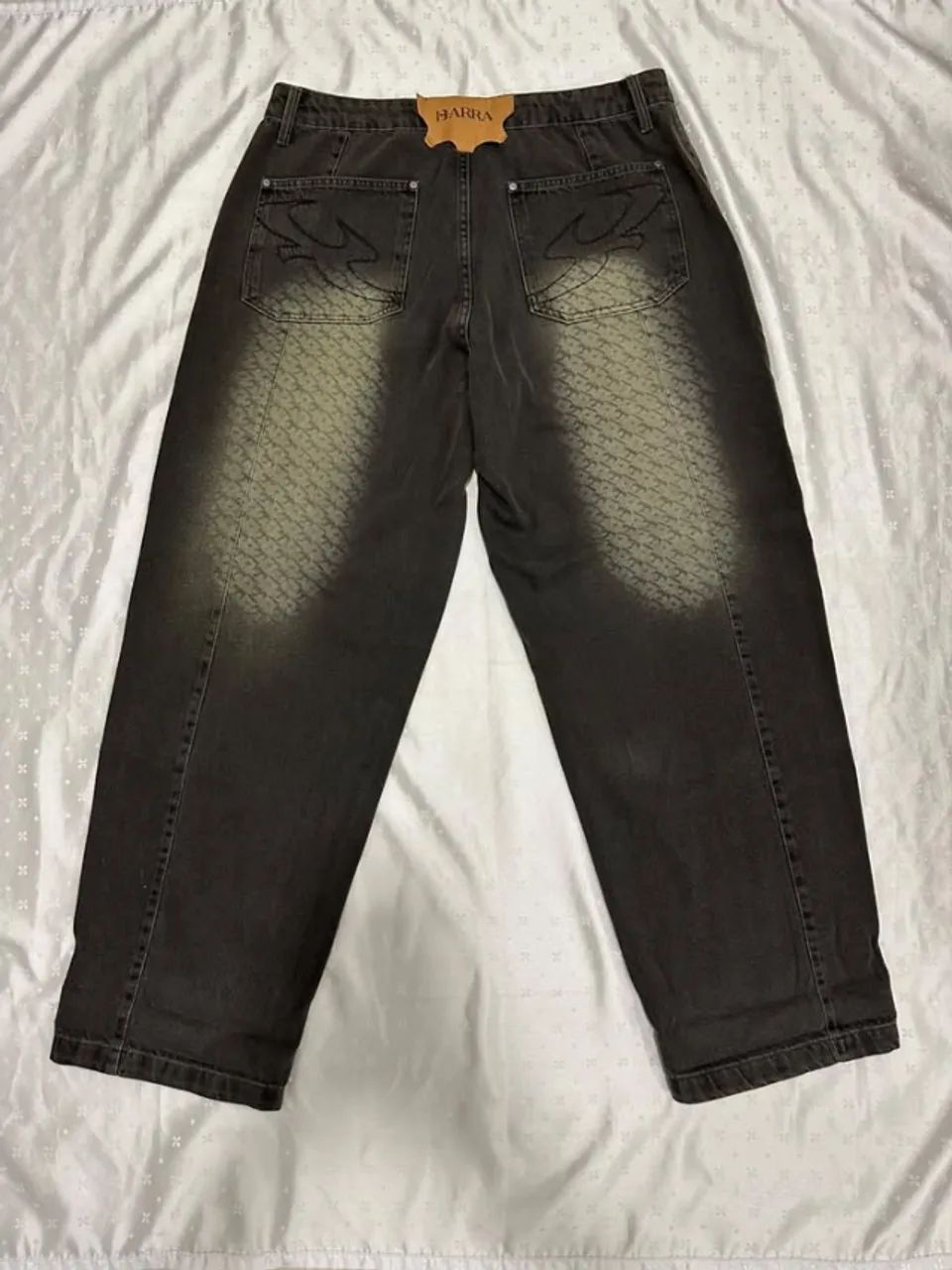 Calça Barra preta jeans G - Foto 3