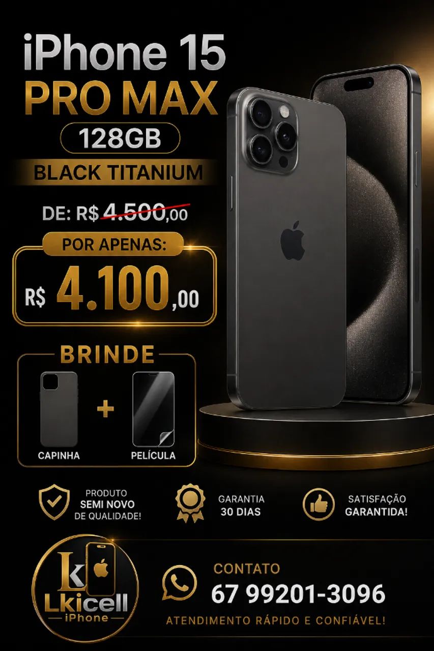Iphone 15 pro Max somente na Lkicell! - Foto 2