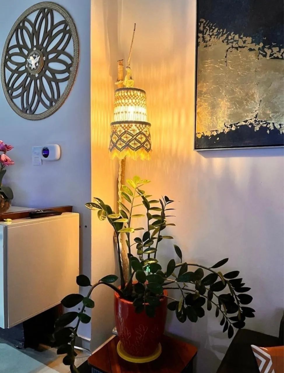 Luminária Macramê Heméra - Luz da Lua - Aflora - Foto 2