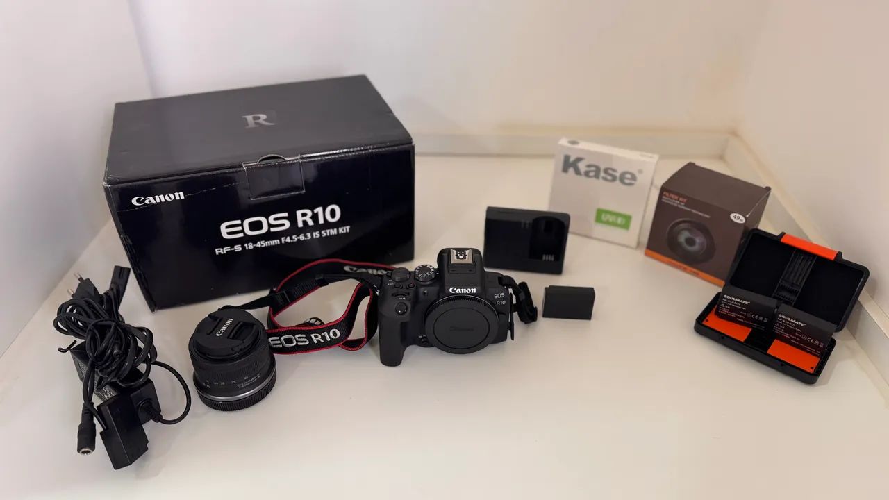 Canon EOS R10 + Lente RF-S 18-45mm | Estado de Nova | Kit Completo - Foto 2