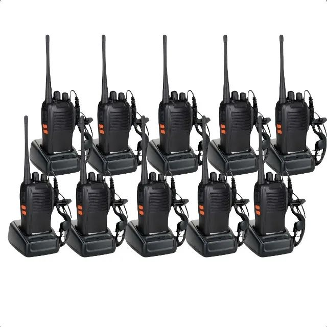 Kit 10 Rádios Comunicadores Baofeng 777s Original Walkie Talkie 16 Canais