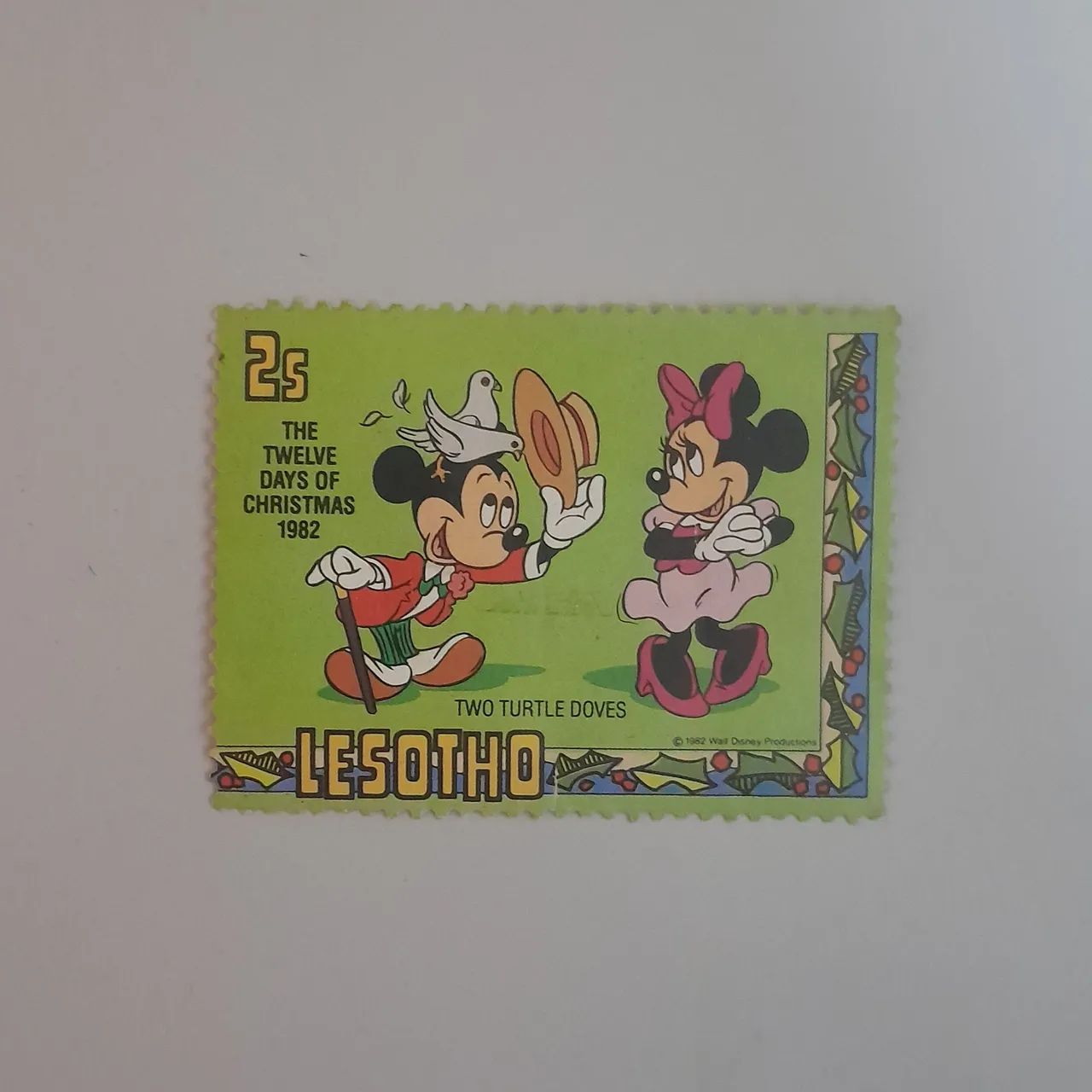 Antigo selo postal do Mickey de 1982