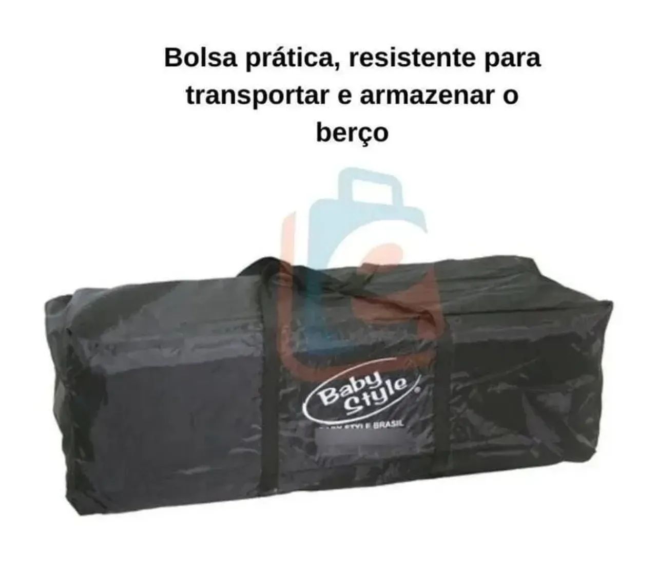 Berço Portátil / Chiqueirinho para Bebê Rosa e Preto com Mosquiteiro - Foto 5