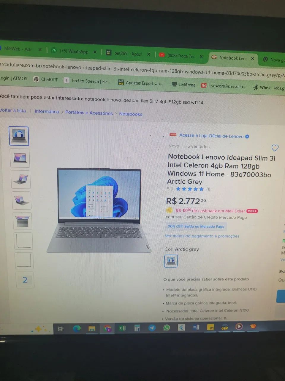 Notebook ideapad sim 3i - Foto 3