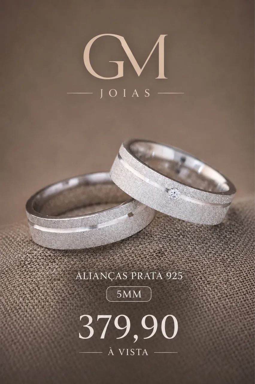 Alianças de Prata 925 - Foto 5