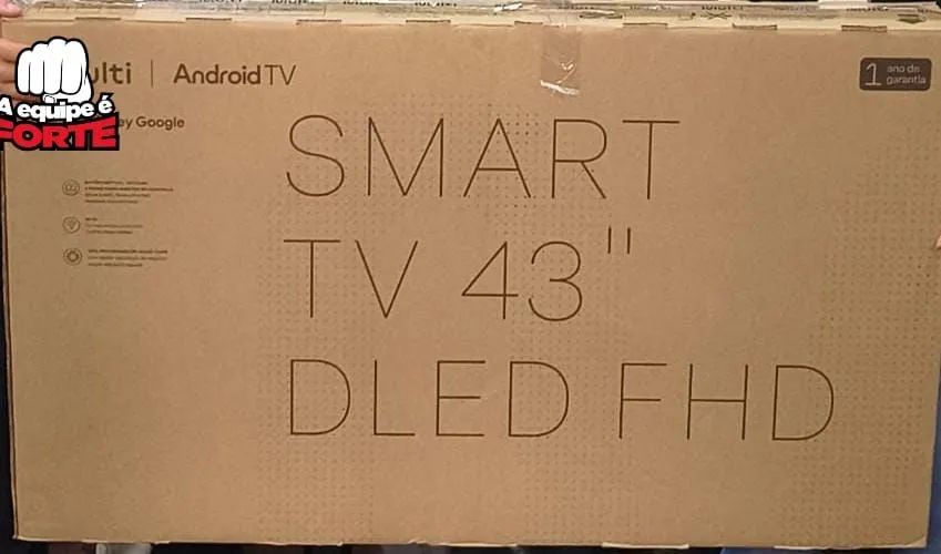TV 43" SMART NOVA Full HD 1920 - Lacrada na caixa.
