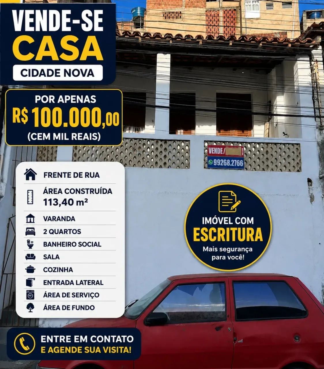Casa  Frente de Rua Cidade Nova