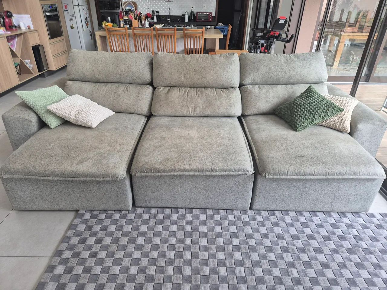 Vendo um sofá modular retrátil e reclinável, 3 módulos ou sofá em blocos / sofá nuvem.