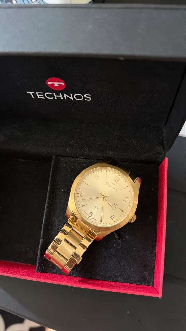 Relógio Masculino Technos Steel Dourado - Foto 3