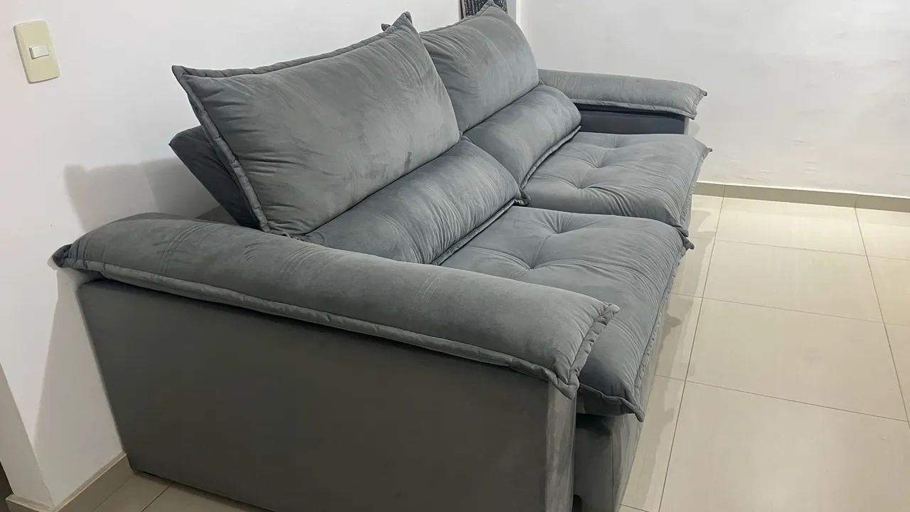  Sofá Retrátil Pillow Top - Foto 2