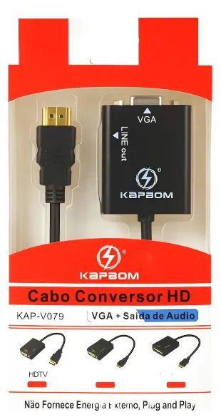 Cabo Adaptador Hdmi X Vga Com P2 Kap-v079 - Foto 4
