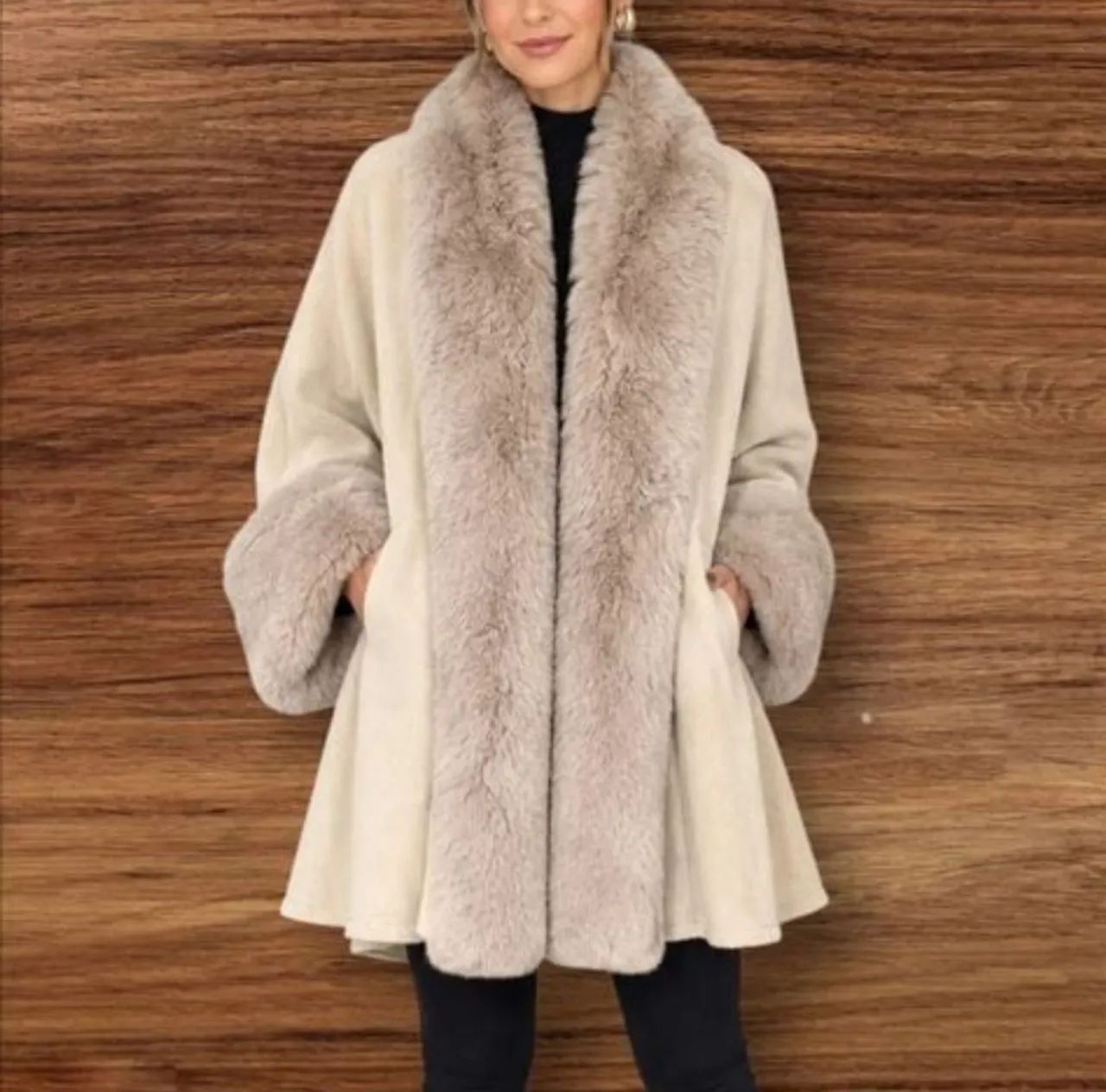 Poncho le lis blanc 