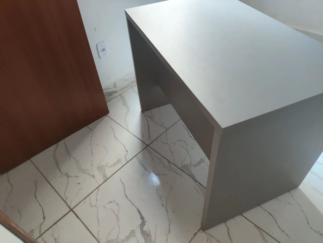 Escrivaninha Cinza MDF - Foto 4
