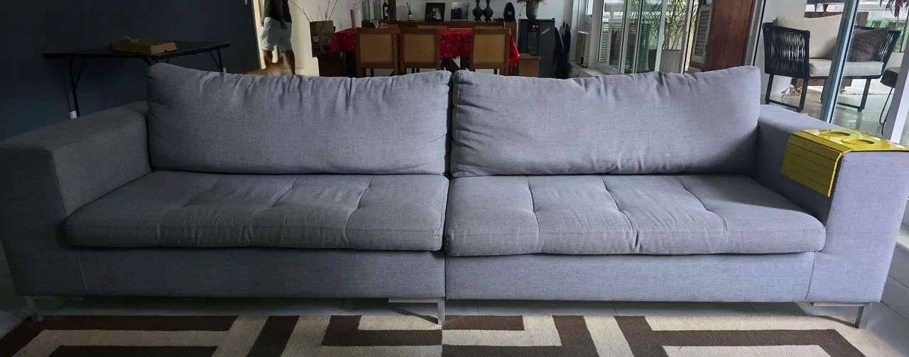 Sofá cinza de 5 lugares do Casa Shopping  - Foto 2