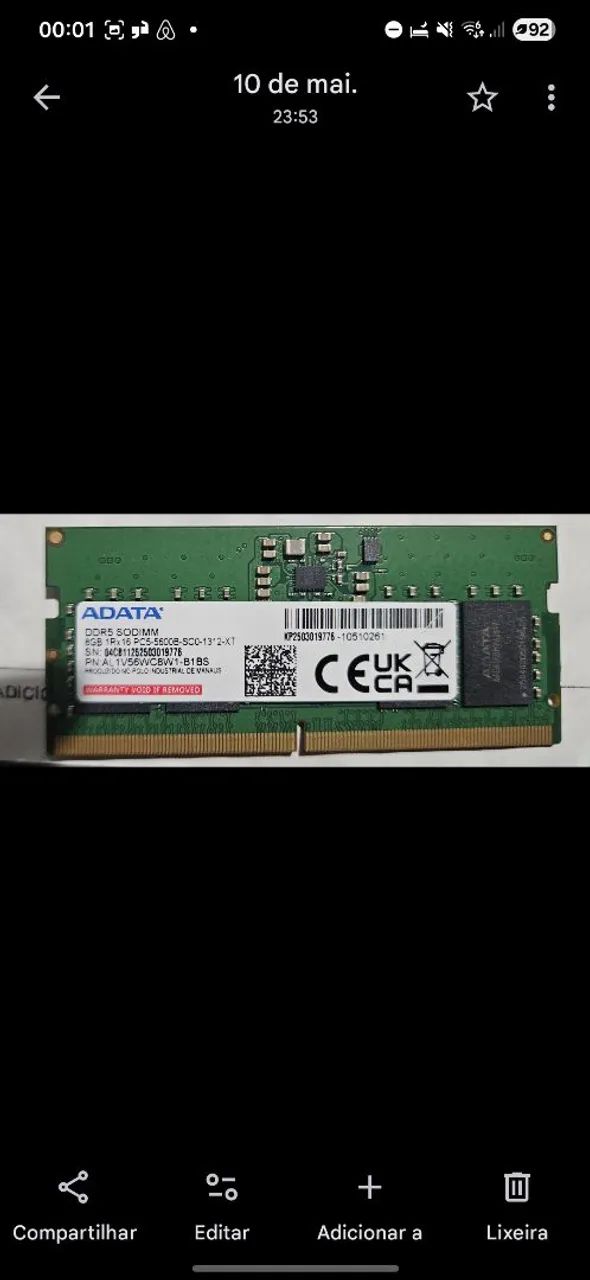 Memoria RAM 8GB DDR5 - Foto 2