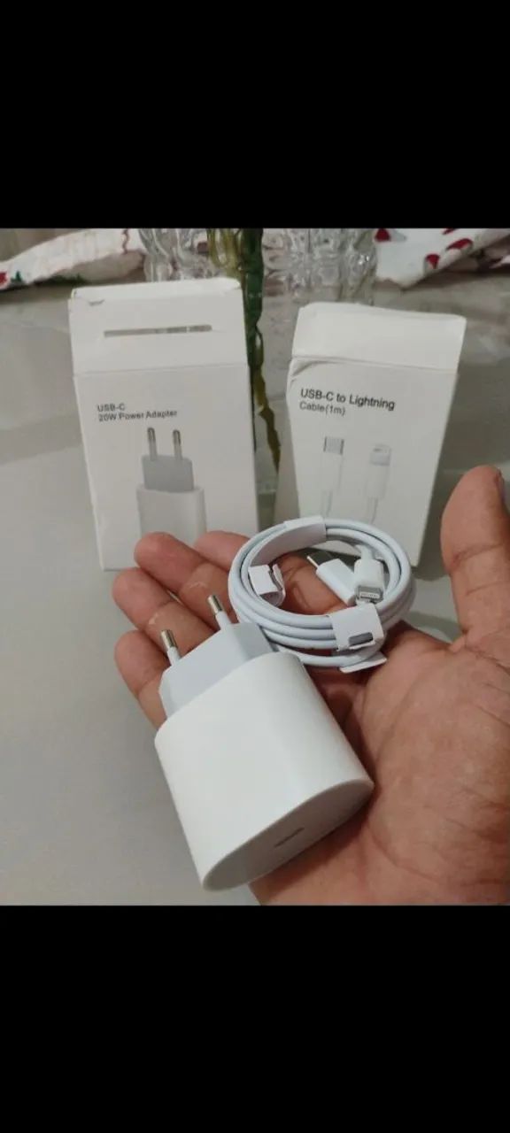 Carregador USB-C 20W + Cabo USB-C para Lightning - Foto 3