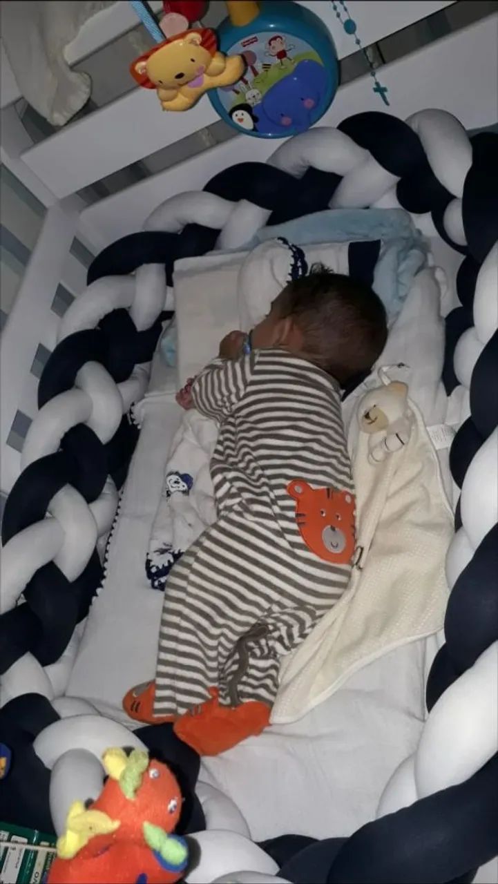 Protetor de Cama/Berço Trançado, 4 Pontas. 4Metros - Foto 4