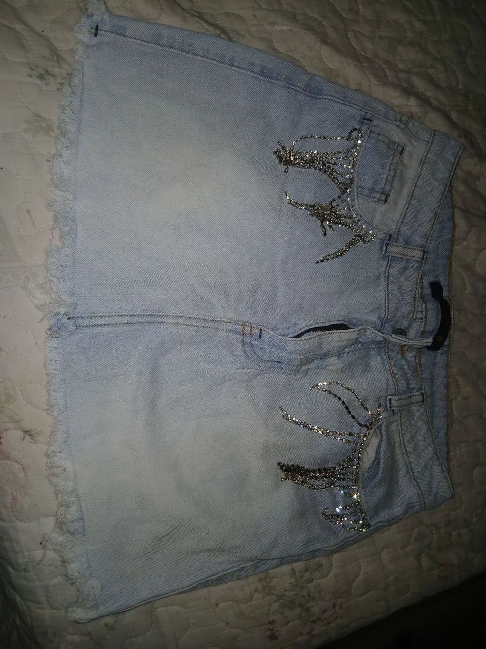 Saia jeans com stress 38 reais