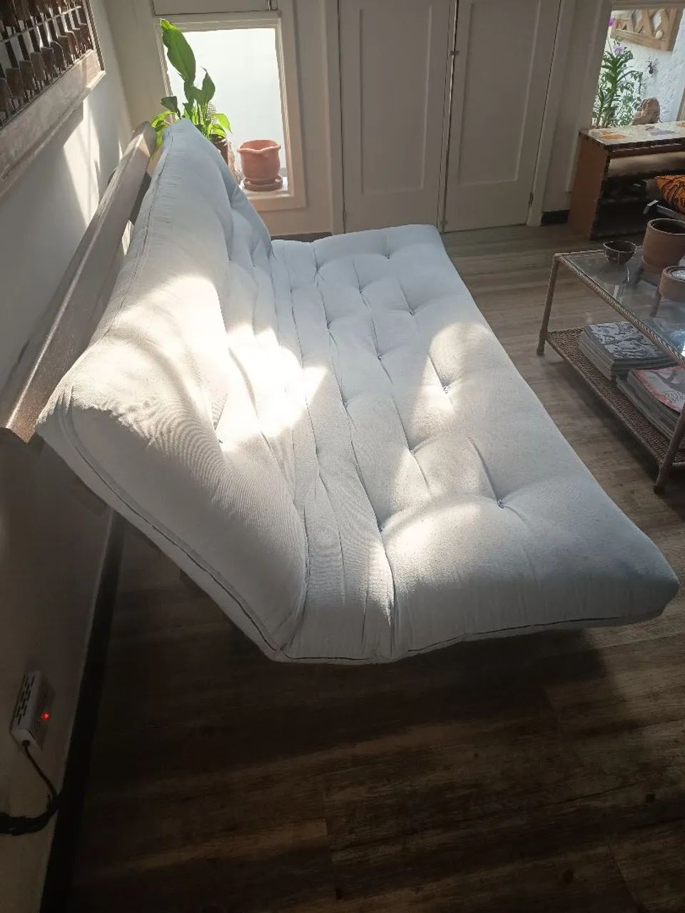 Sofá Cama Casal Azul Claro Futton Brasil - Foto 2