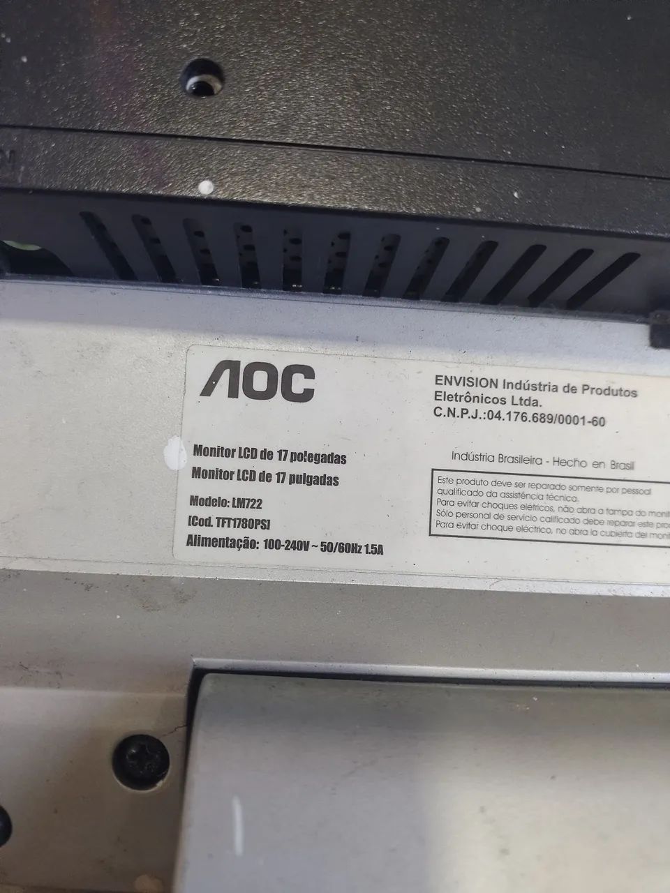 Monitor AOC 17"( sem pé) - Foto 3