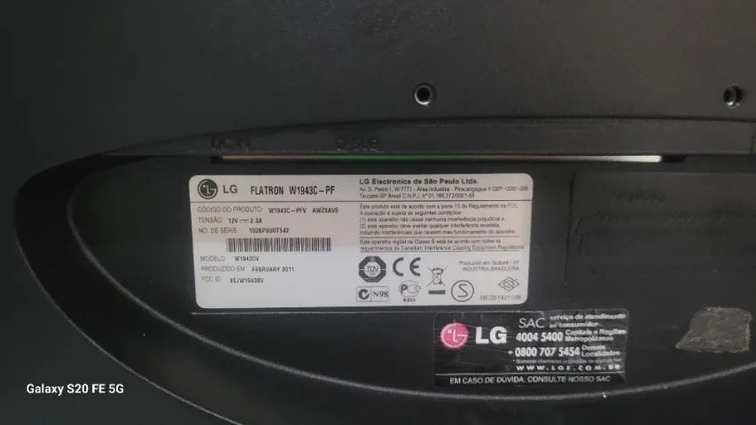 Monitor LG Flatron Modelo W1943c 18,5 Polegadas - Foto 6