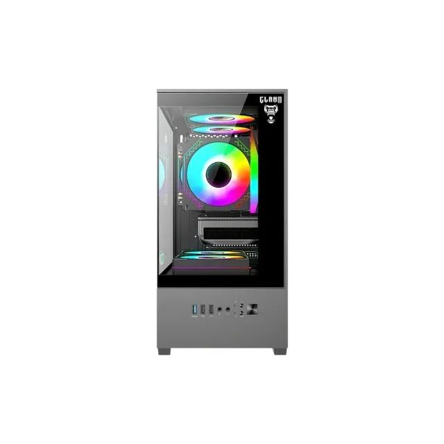 Gabinete Gamer Clanm Night Megalon Mini Tower Vidro Temperado Preto pode retirar no local  - Foto 5