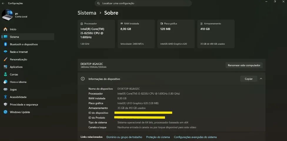 Notebook sansung NP350XAA