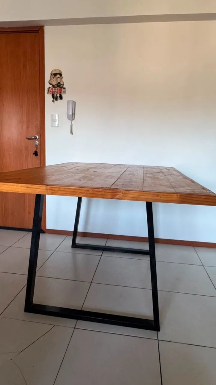 Mesa Madeira estilo industrial - Foto 3