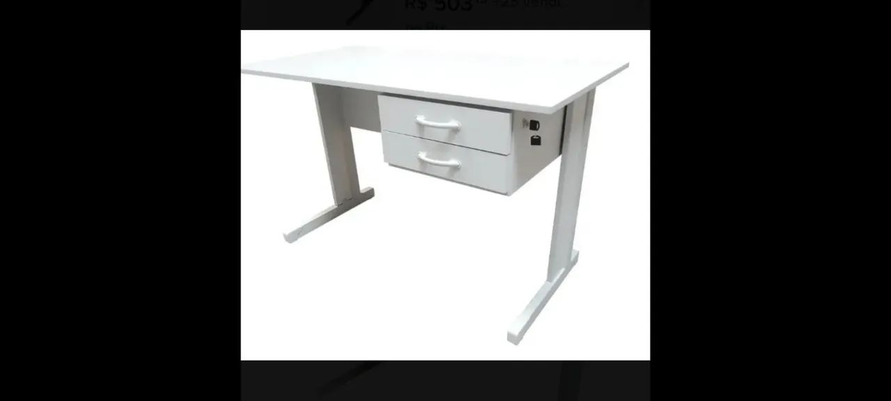 Mesa escritório 2 gavetas  - Foto 4