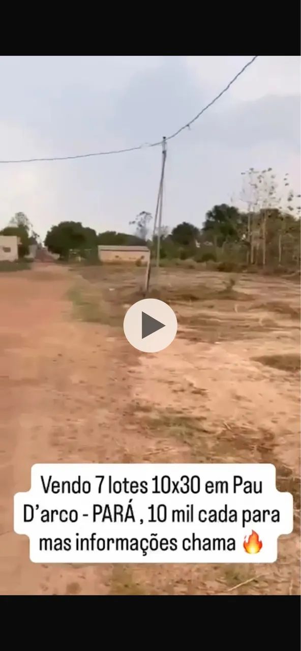 Vendo lotes em Pau d?arco Pará