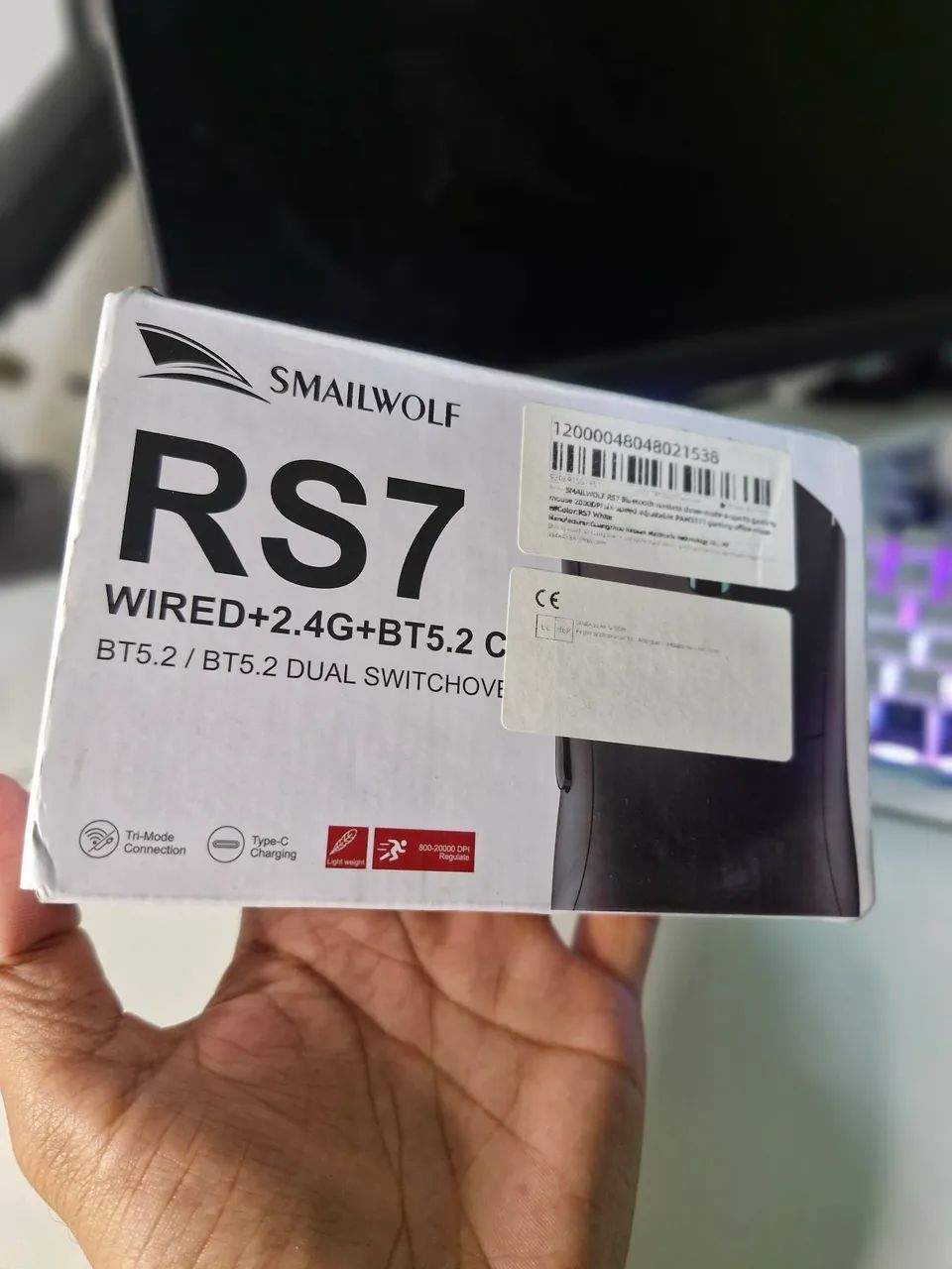 Mouse Gamer sem fio SmailWolf RS7- NOVO - Foto 5
