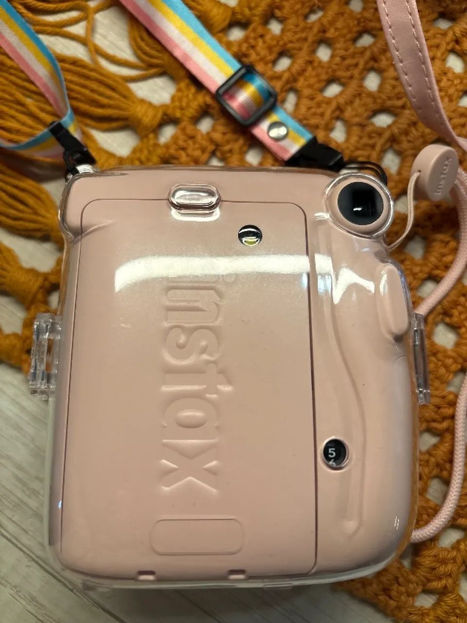 Instax Mini 11 Rosa com bolsa a capa protetora  - Foto 2