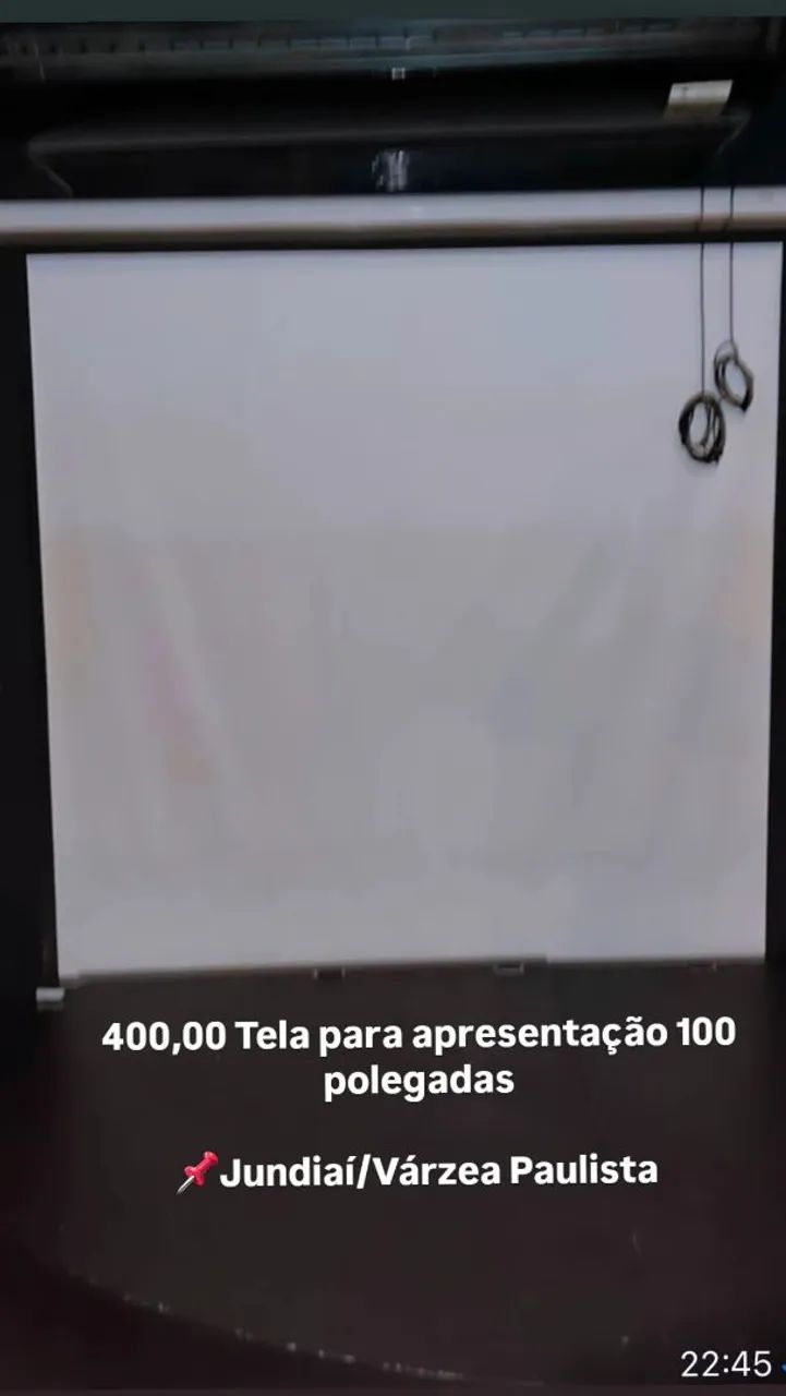 400,00 Tela para apresentação 100 polegadas