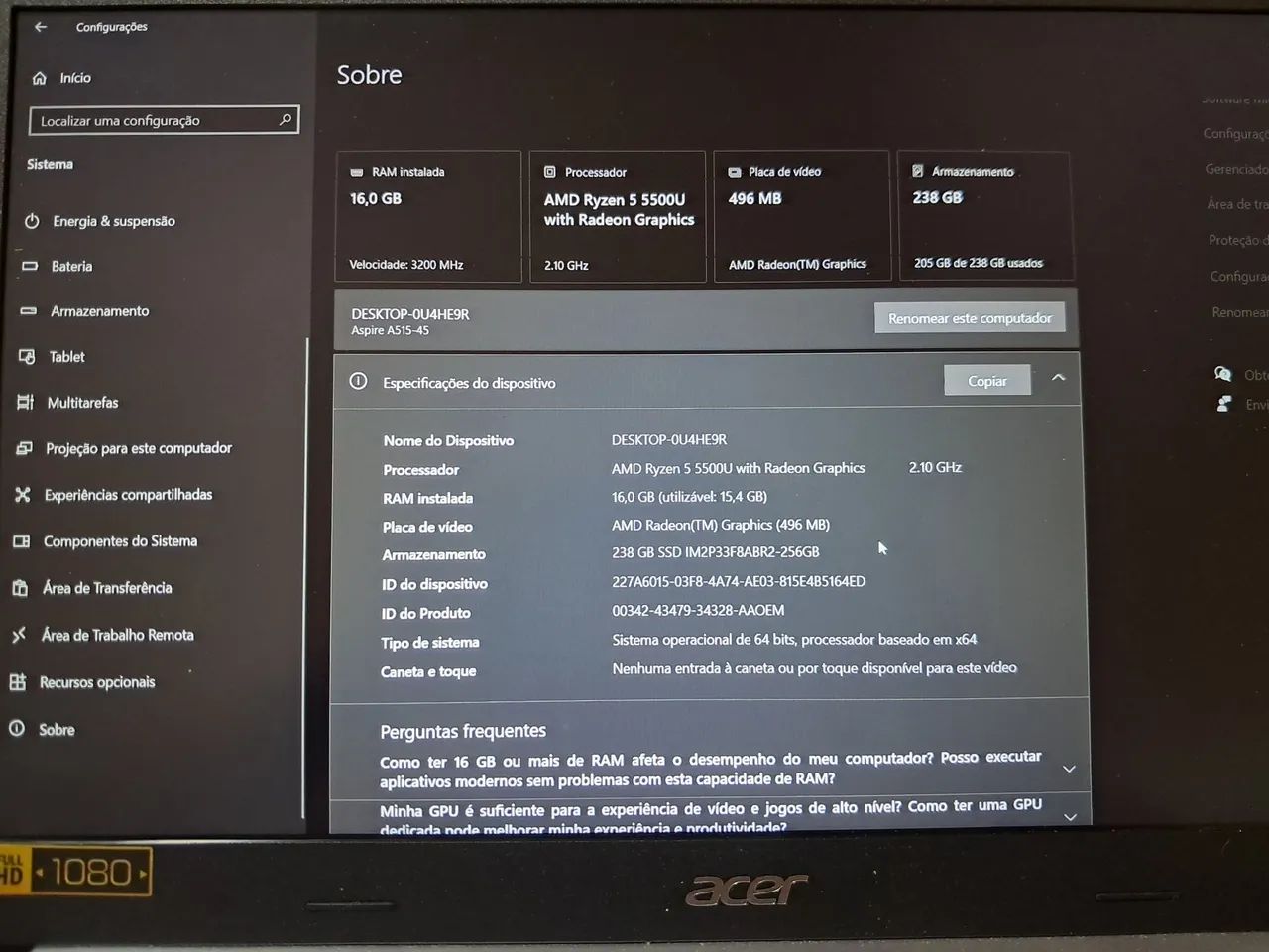 Notebook Acer Aspire 5 - Foto 5
