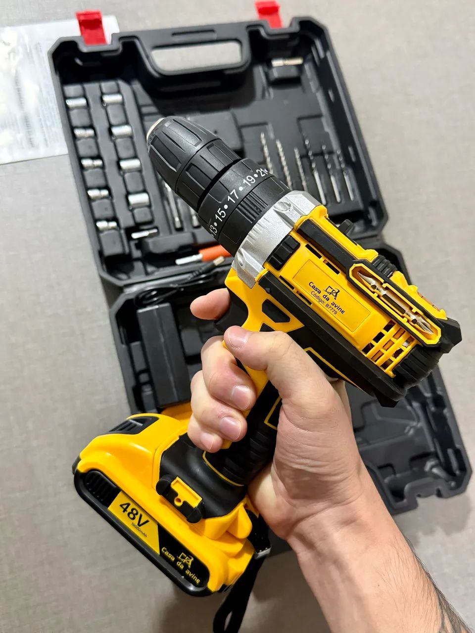 Furadeira de Impacto 48V - 3 em 1 - Ferramentas de Construção