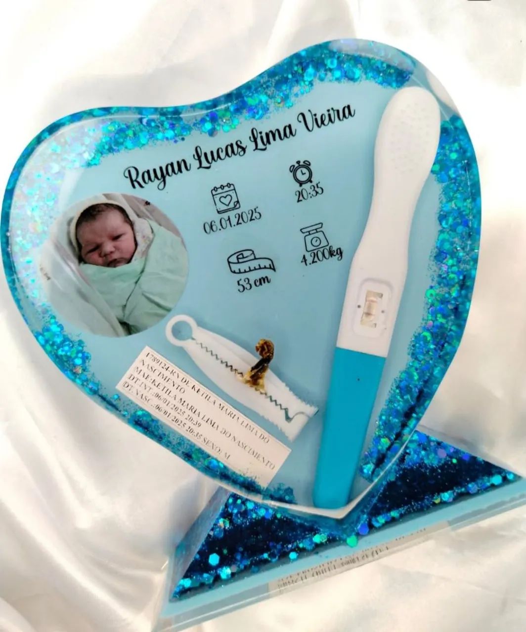 Eternização em Resina Personalizada - Lembrança do Nascimento do Bebê - Foto 2