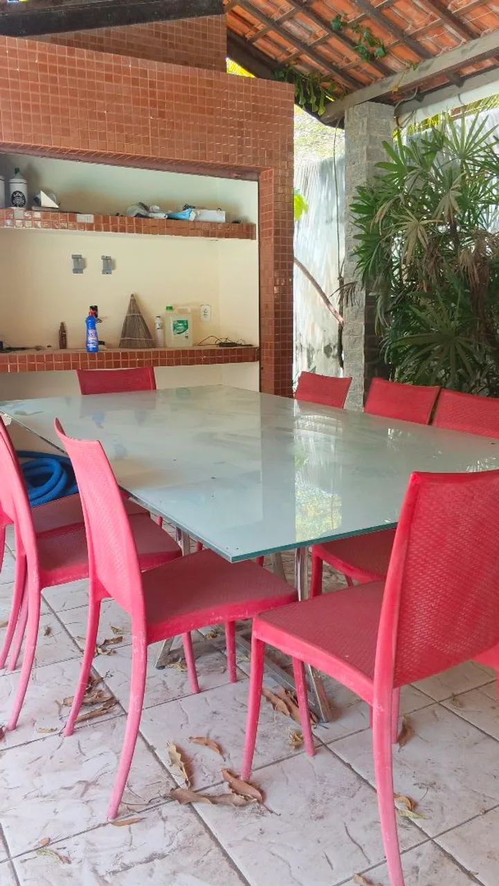 Mesa de vidro c 6 cadeira  - Foto 2