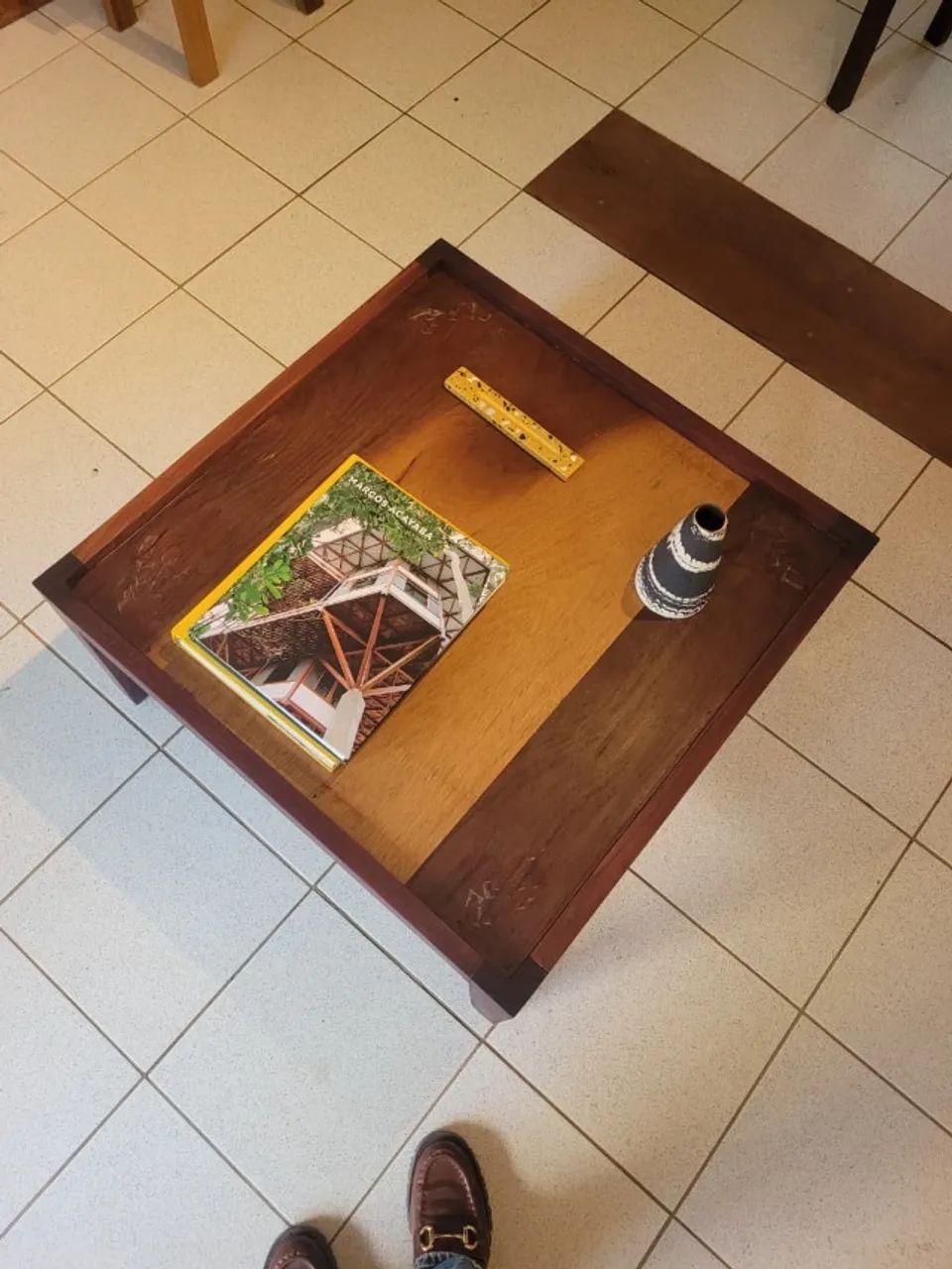 MESA DE CENTRO MADEIRA 70x70x35cm - Foto 4