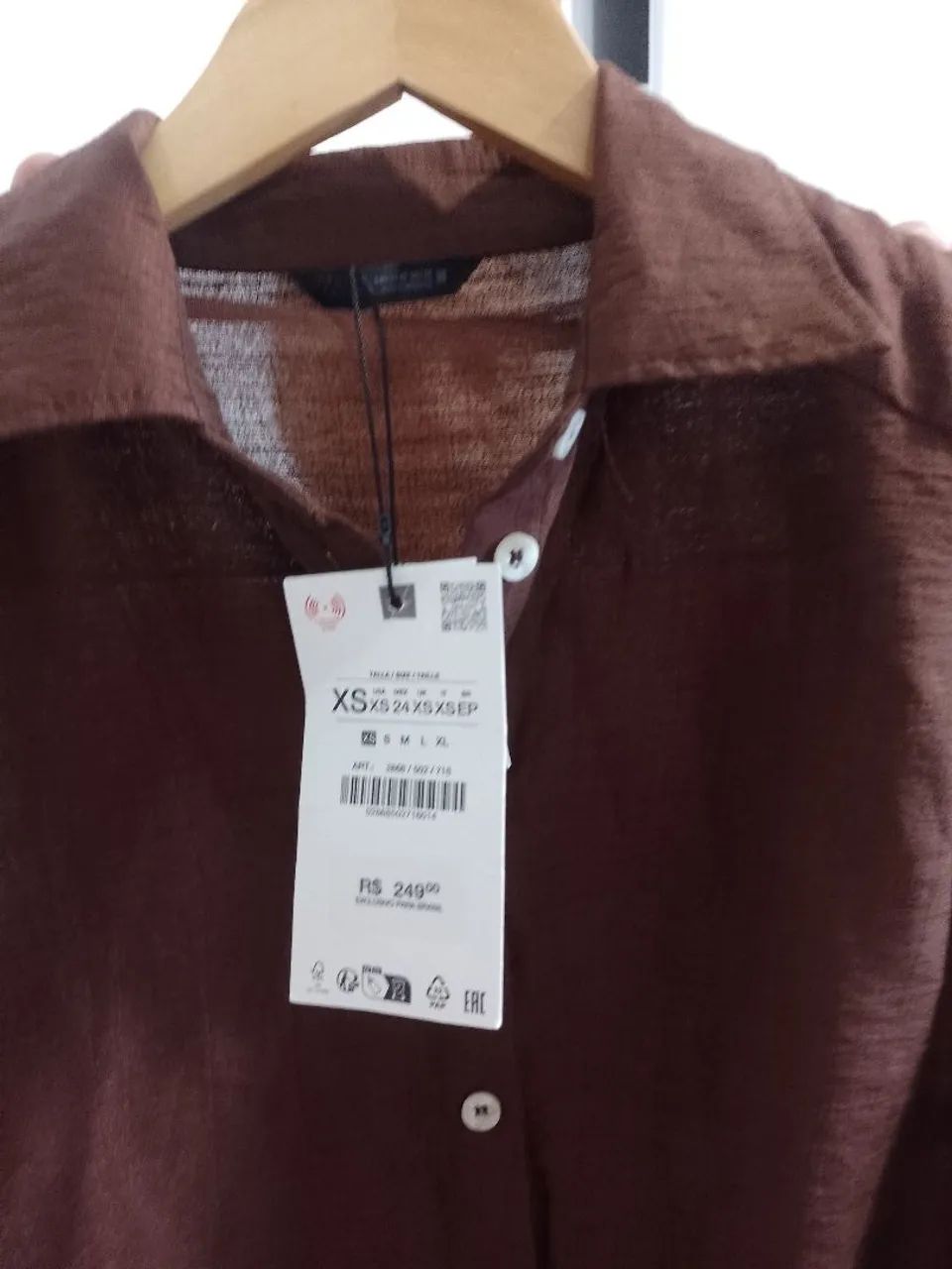 Blusa Zara Marrom PP - Foto 2