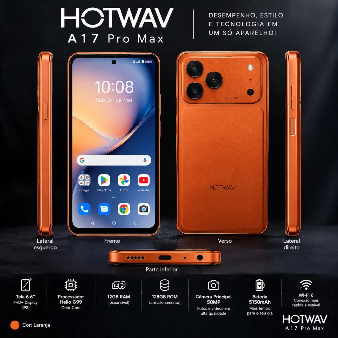 Celular HOTWAV A17 Pro Max - Foto 2